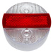 Bild vom Artikel Rücklichtkappe rund (D = 120 mm) Klarglaslook, weiss & rot