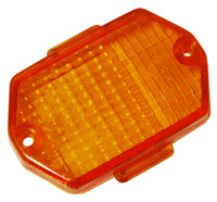 Blinkerkappe eckig, vorn + hinten, Glas orange