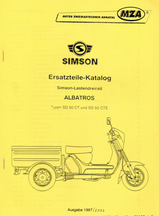 Bild vom Artikel Ersatzteilkatalog Simson Lastendreirad SD50