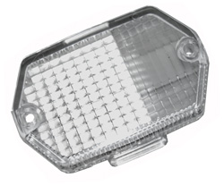 Blinkerkappe eckig, vorn + hinten, Glas wei�