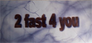 Visierfolie/Visieraufkleber -2 Fast 4 You-