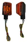 Miniblinker 6V TKM-Racing, Version Race mit T�V, (Farbe: Schwarz / Orange)