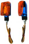 Miniblinker 6V TKM-Racing, Version Race mit T�V, (Farbe: Metallic-Blau / Orange)