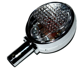 Blinker (Lenkerblinkleuchte) KR/SR4/ES usw. komplett -Geh�use Chrom/Glas Wei�-