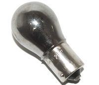 Kugellampe Glas chrom/silber 12V 21W (Typ BA15s) - Leuchtfarbe orange