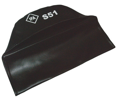 Sitzbankbezug Moped S50/S51/KR51/2, schwarz - glatt (mit Aufdruck IFA S51)