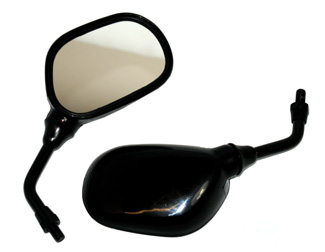Mini Spiegel-Paar Moped & Motorrad, schwarz (M 10)