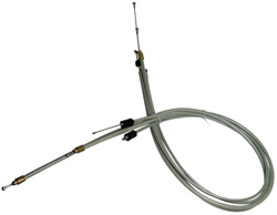 SRD-PRO Bowdenzugsatz silber (Stahlflex-Optik) kpl. S50