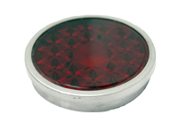 AUFA R�cklichtglas D = 55 mm mit Aluminiumring (rund) Motorrad Oldtimer