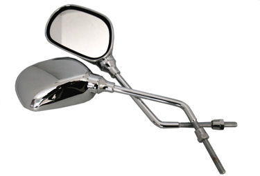 Spiegelset (links & rechts) SRD-PRO ovale Form - chrom