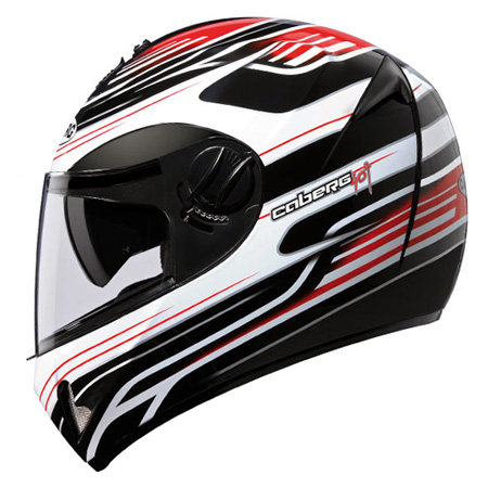 Integralhelm Caberg V2 407 Dekor Vibe schwarz/wei�/rot (Gr��e L)