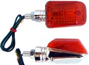 Miniblinker 6V TKM-Racing, (Farbe: Chrom / Orange)