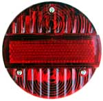 R�cklicht (Bremsschlu�leuchte) mit Kennzeichenbeleuchtung, Rund D=120mm - 3 Schrauben
