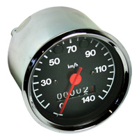 Bild vom Artikel Tachometer pass. f. ETZ 125/150/250/251/301 (D=80,00 mm, 140 km/h, Ring verchromt) mit Blinkerkontrolle