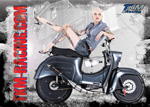 Bild vom Artikel Poster Tattoo-Style m. Custom Moped TK-Racing (Lachgasanlage)