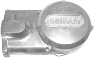 Lichtmaschinendeckel Motor pass. f. KR51-2, S51, S70, SR50, SR80, S53, S83  (Aluminium silber poliert) mit Simson Schriftzug in Simson ¹ > Ersatzteile  > Teile Motor > Motorengehäuse