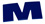 Bild vom Artikel Tankbuchstabe, Zeichen mit Motiv M (blau)