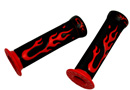 Bild vom Artikel Griffgummiset (1 Paar) SRD-PRO Flame-Style schwarz / rot