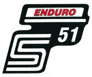 Bild vom Artikel Seitendeckelaufkleber m. Schriftzug -S51 Enduro- rot