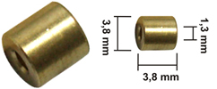 Bild vom Artikel Bowdenzug-Lötnippel C 3,8 x 3,8 x 1,3 (Messing)