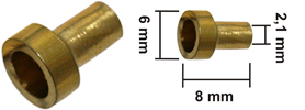 Bild vom Artikel Bowdenzug-Lötnippel B 6,0 x 8,0 x 2,1 (BAV, Messing)