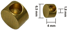 Bild vom Artikel Bowdenzug-Lötnippel D 6,5 x 4,0 x 1,8 (Messing)