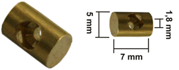 Bild vom Artikel Bowdenzug-Lötnippel D 5,0 x 7,0 x 1,8 (BAV, Messing)