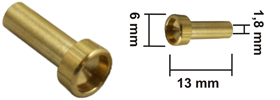 Bild vom Artikel Bowdenzug-Lötnippel B 6,0 x 13,00 x 1,8 (Messing)