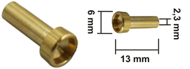 Bild vom Artikel Bowdenzug-Lötnippel B 6,0 x 13,00 x 2,3 (BAV, Messing)