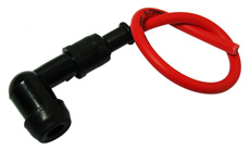 Bild vom Artikel KES Racing-Zündkabel-Set (30 cm) inkl. Zündkerzenstecker - Kabel rot