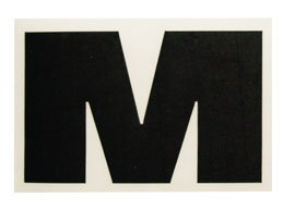 Bild vom Artikel Aufkleber (Tankbuchstabe) mit Motiv -M- schwarz matt