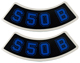Bild vom Artikel Aufkleber Set f. Seitendeckel mit Schrift S50B geschwungen (blau)