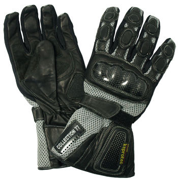 Bild vom Artikel Motorrad-Lederhandschuh -Sporty- schwarz/grau (Größe XL)