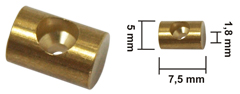 Bild vom Artikel Bowdenzug-Lötnippel D 5,0 x 7,5 x 1,8 (BAV, Messing)