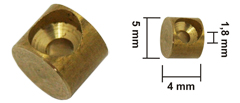 Bild vom Artikel Bowdenzug-Lötnippel D 5,0 x 4,0 x 1,8 (BAV, Messing)