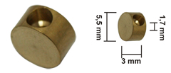 Bild vom Artikel Bowdenzug-Lötnippel D 5,5 x 3,0 x 1,7 (BAV, Messing)