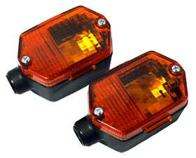 Bild vom Artikel Paar Blinker pass. f. S50, S51, S70, TS, ETZ (Glas orange, MZA) eckig kpl.