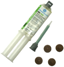 Bild vom Artikel Kurbelwellenstopfen-Set (Hartgewebe, 4 Stück) TK-Racing & MD-pox Epoxidkleber Marston Domsel (25 ml)