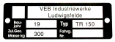 Bild vom Artikel Typenschild pass. f. Motorroller SR59 (Nachbau-Rahmenplakette)