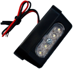 Kennzeichenbeleuchtung m. 4 LED Moped & Motorrad schwarz in Technik >  Fahrzeugzubehör > Custom-Lights (Licht)